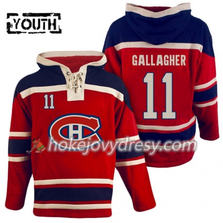 Montreal Canadiens Brendan Gallagher 11 Červená Sawyer Mikiny Hooded - Dětské